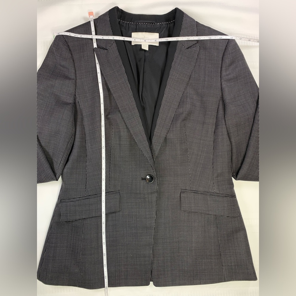 Hugo Boss Black Micro-Dot Blazer | Tailored One-Button Jacket | 98% Wool - Picture 4 of 11